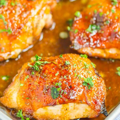 Baked Honey Balsamic Chicken Thighs Pumpkin 'N Spice