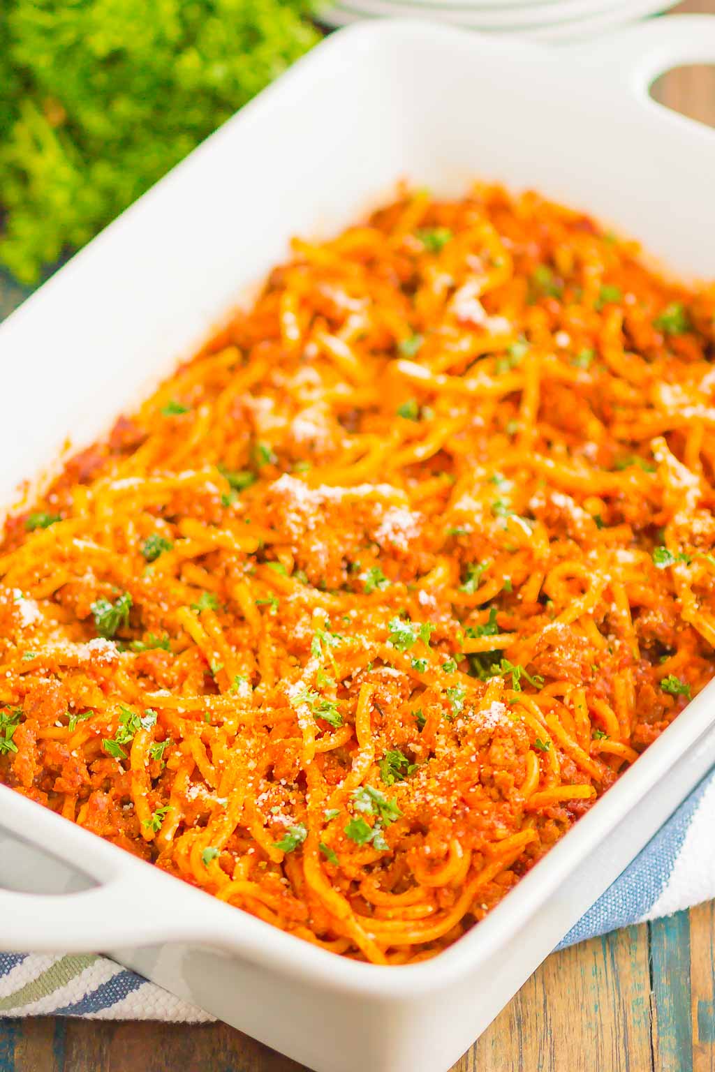 Easy Baked Spaghetti Recipe - Pumpkin 'N Spice