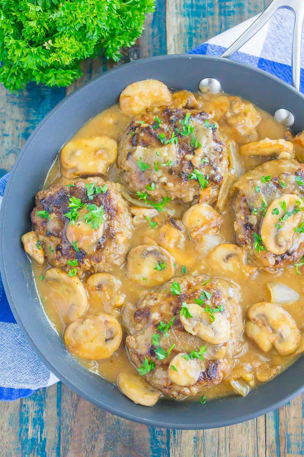 Easy Salisbury Steak with mushroom gravy is ready in just 30 minutes. It's the perfect comfort dish that your whole family will love!