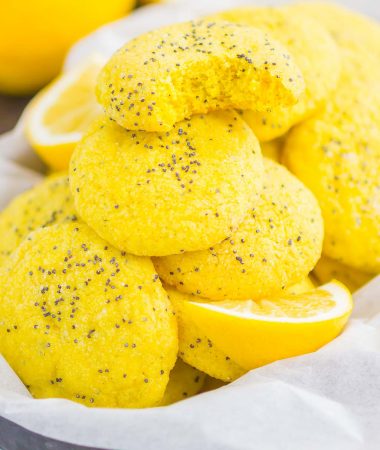 Lemon Poppy Seed Cookies are soft, chewy, and full of flavor. Crispy on the outside and fluffy on the inside, this easy recipe is the perfect treat for lemon lovers!
