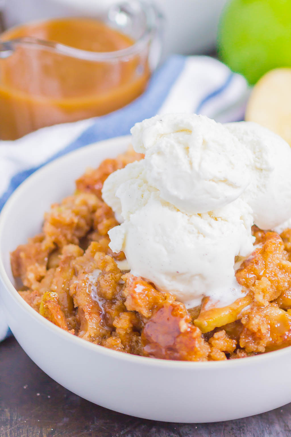 Caramel-Drizzled Easy Apple Cobbler