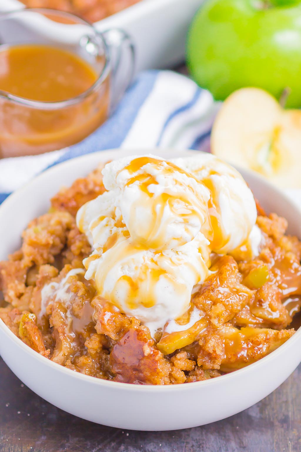 Caramel-Drizzled Easy Apple Cobbler