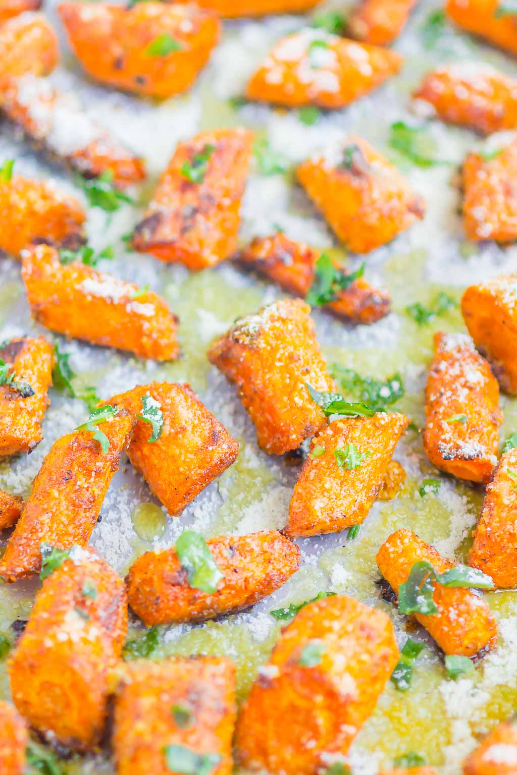 Roasted Garlic Parmesan Carrots