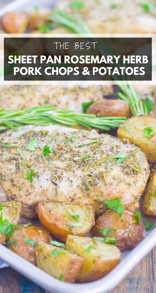 Sheet Pan Rosemary Herb Pork Chops