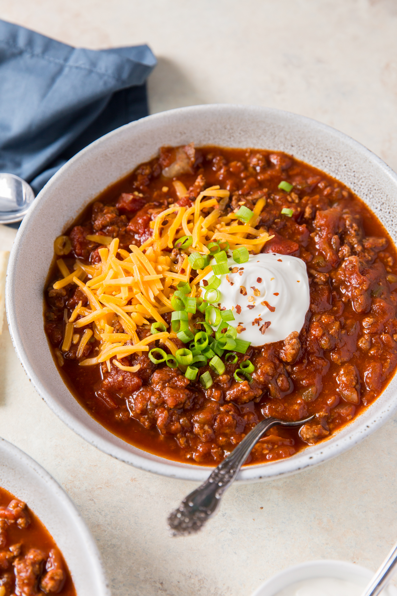 A big bowl of no bean chili.