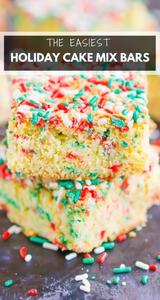 Holiday Cake Mix Bars