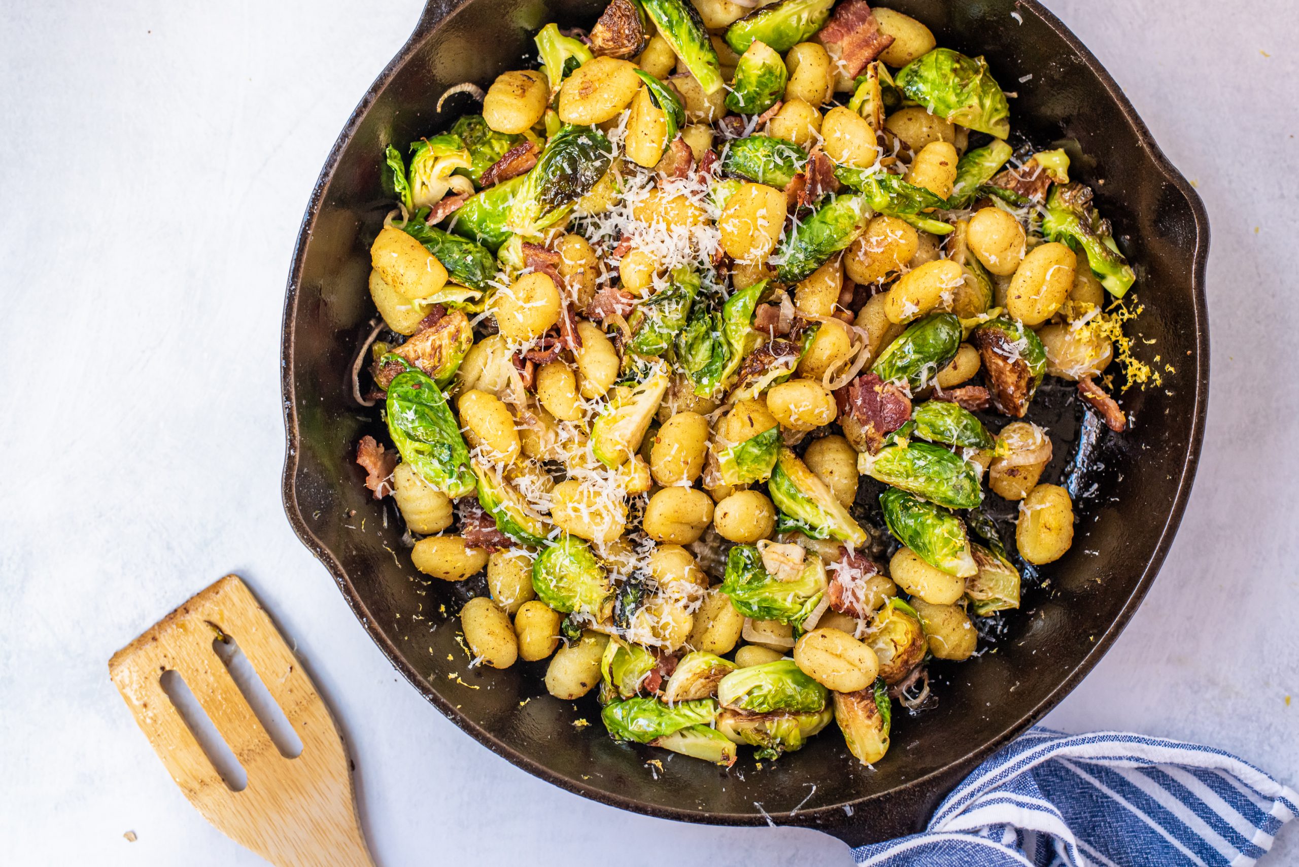 Skillet Gnocchi with Brussels Sprouts Pumpkin 'N Spice