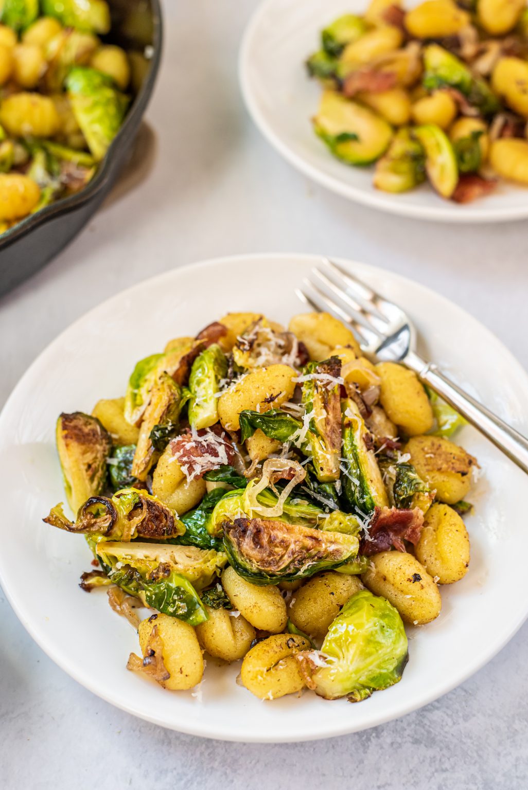 Skillet Gnocchi with Brussels Sprouts Pumpkin 'N Spice