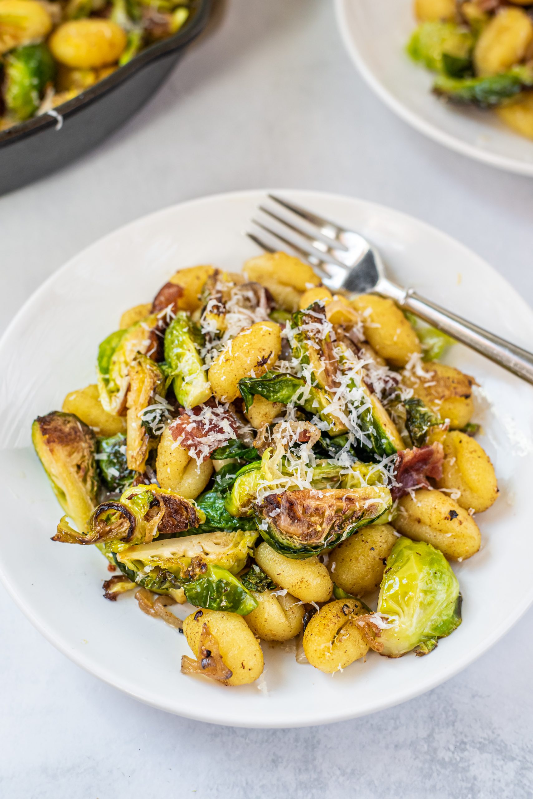 Skillet Gnocchi with Brussels Sprouts Pumpkin 'N Spice