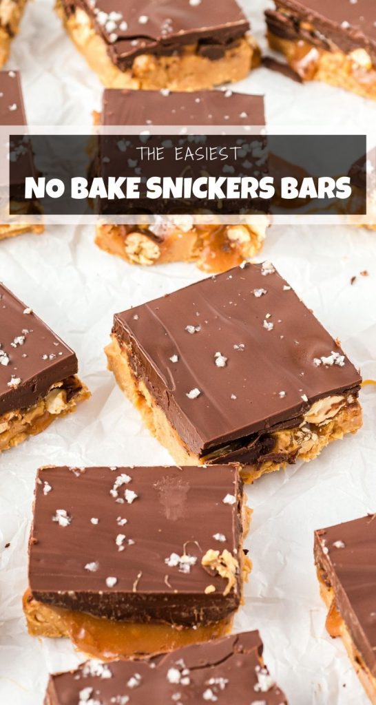 No Bake Snickers Peanut Butter Bars