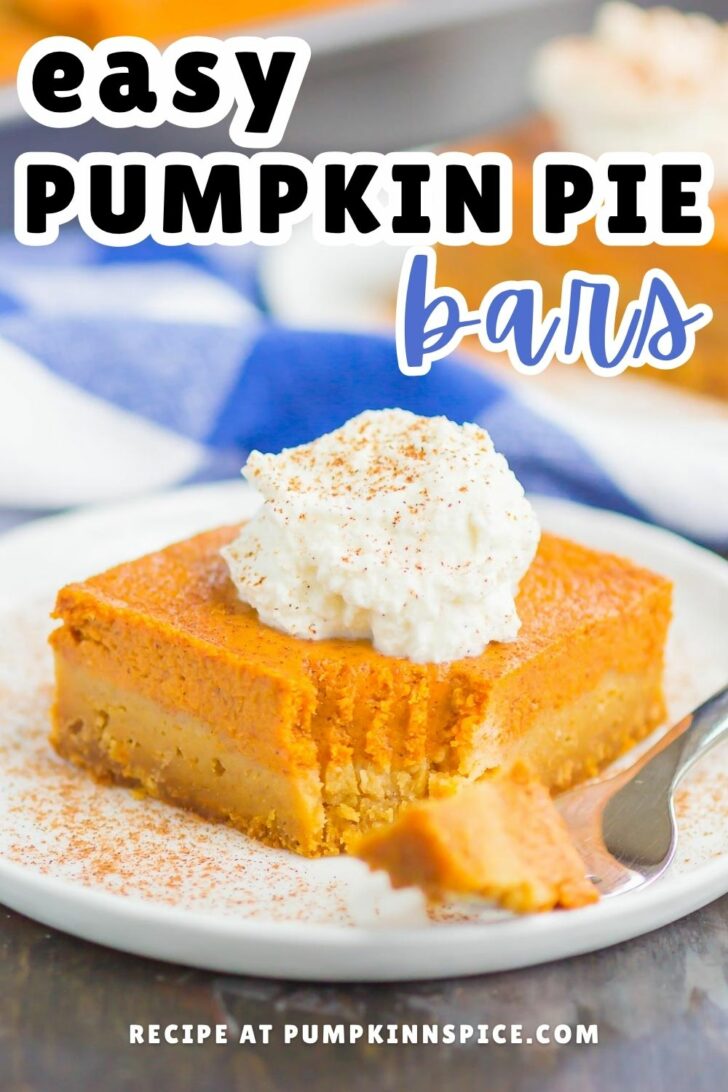 Pinterest pins for pumpkin pie bars