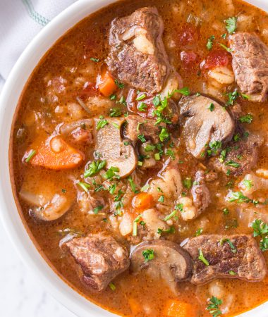 Instant Pot Beef and Barley Soup