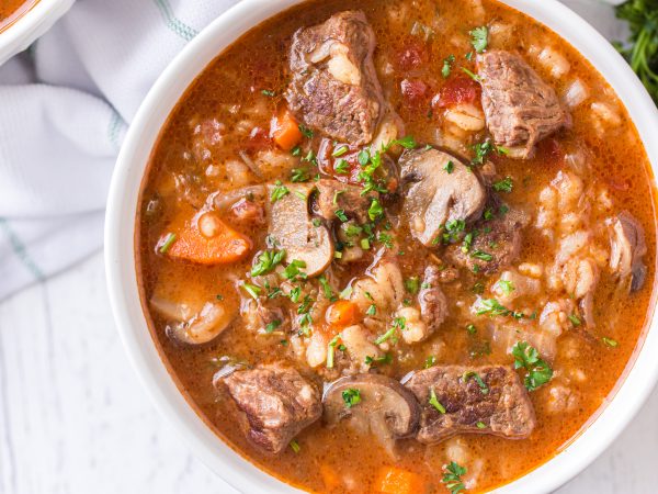 Instant Pot Beef and Barley Soup