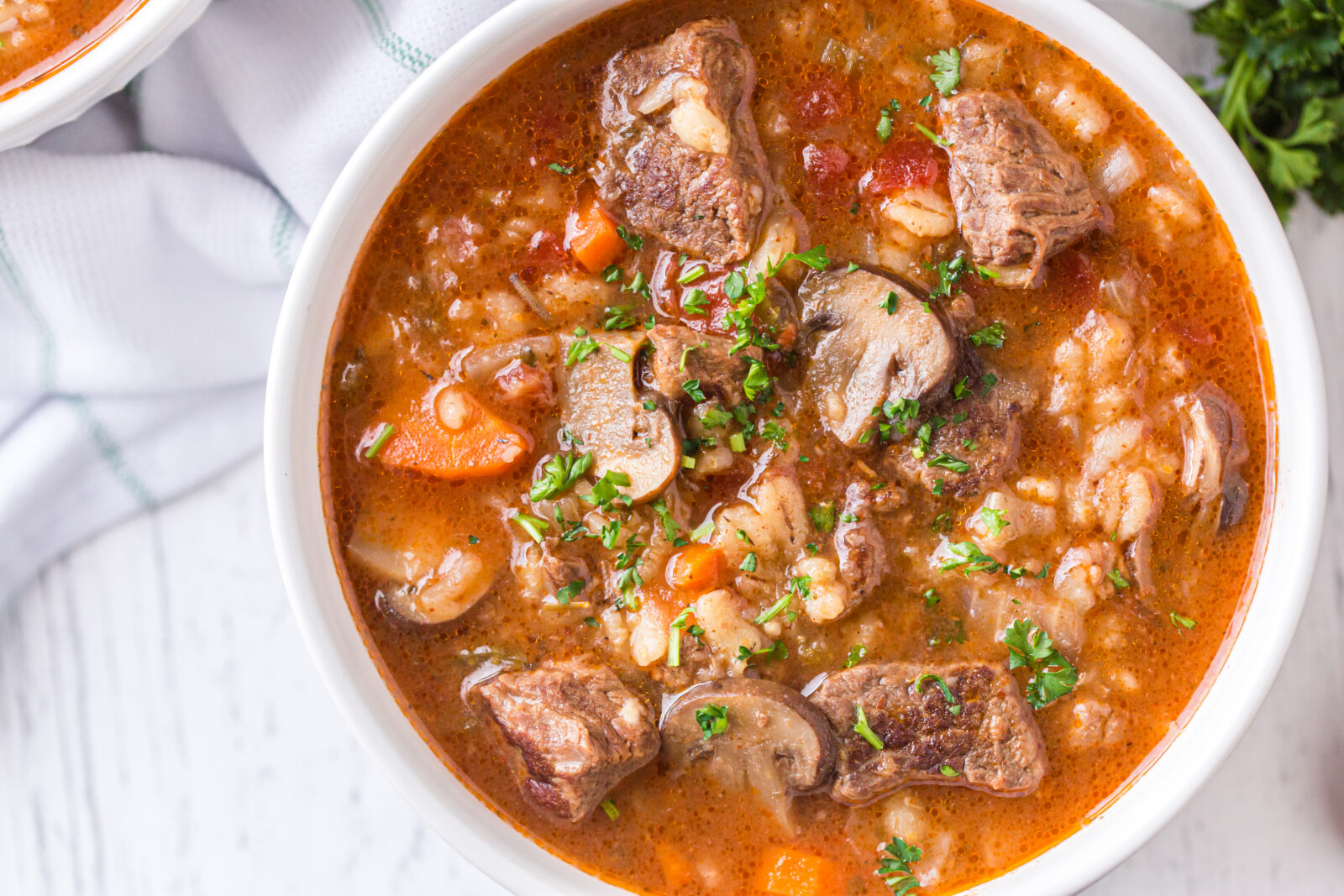 Instant Pot Beef and Barley Soup