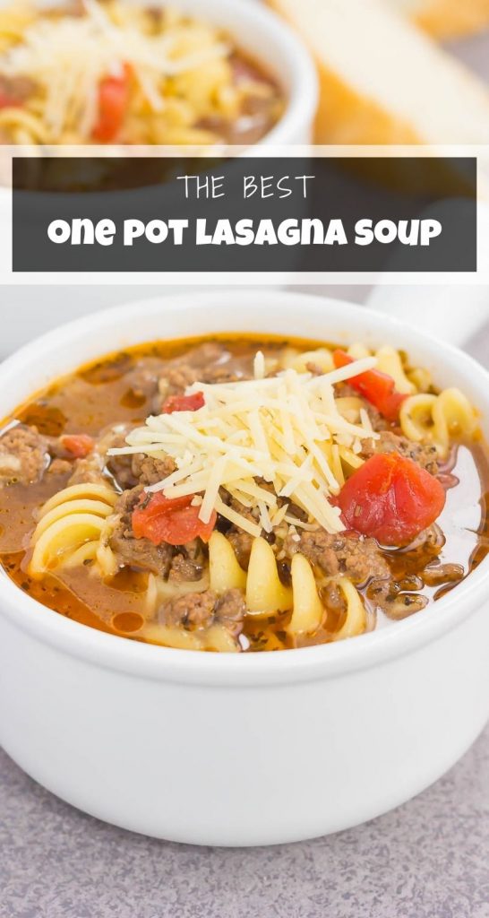 One Pot Lasagna Soup