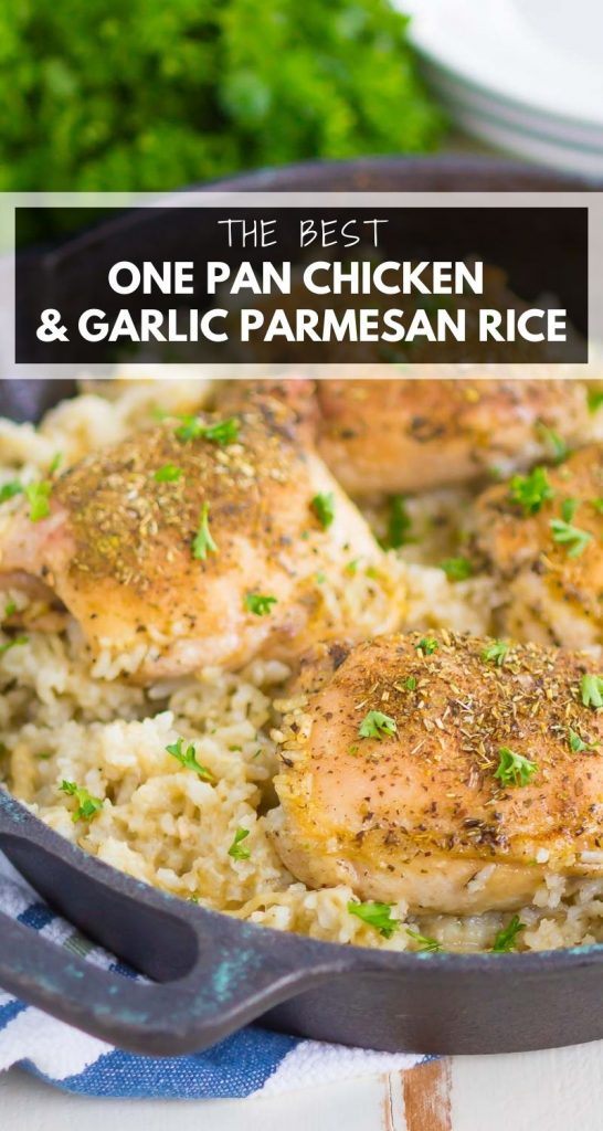 One Pan Chicken Garlic Parmesan Rice