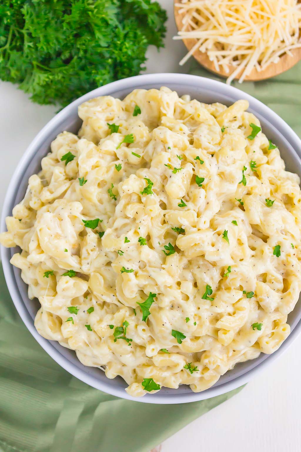 mac and cheese in a bowl