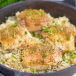 One Pan Chicken Garlic Parmesan Rice