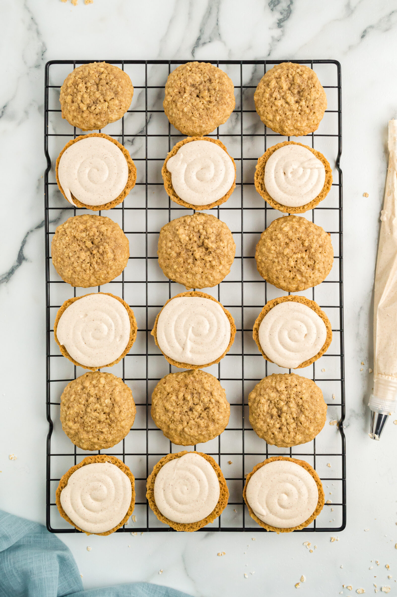 cookies on a wire rack