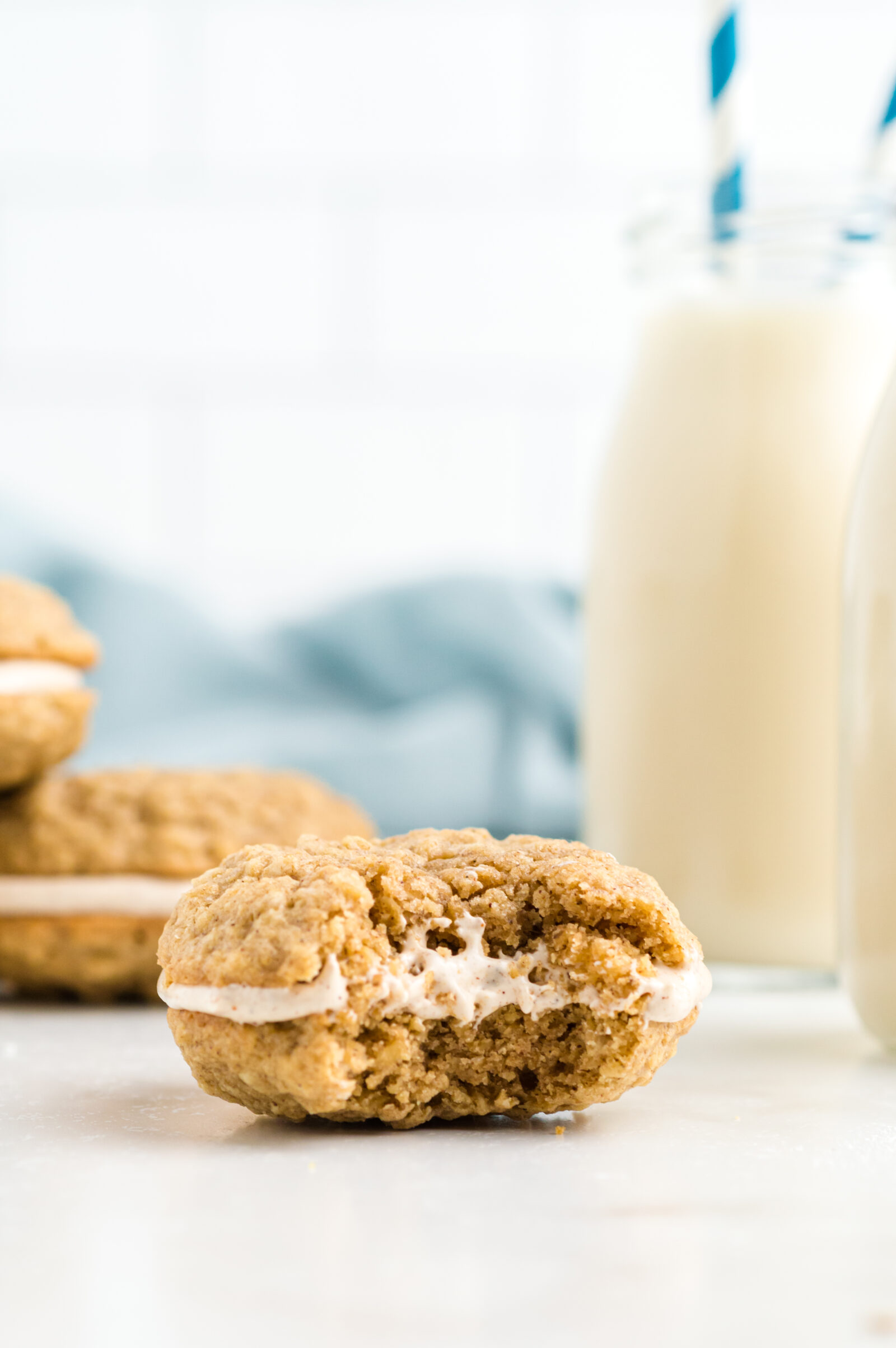 cookies on a white surface