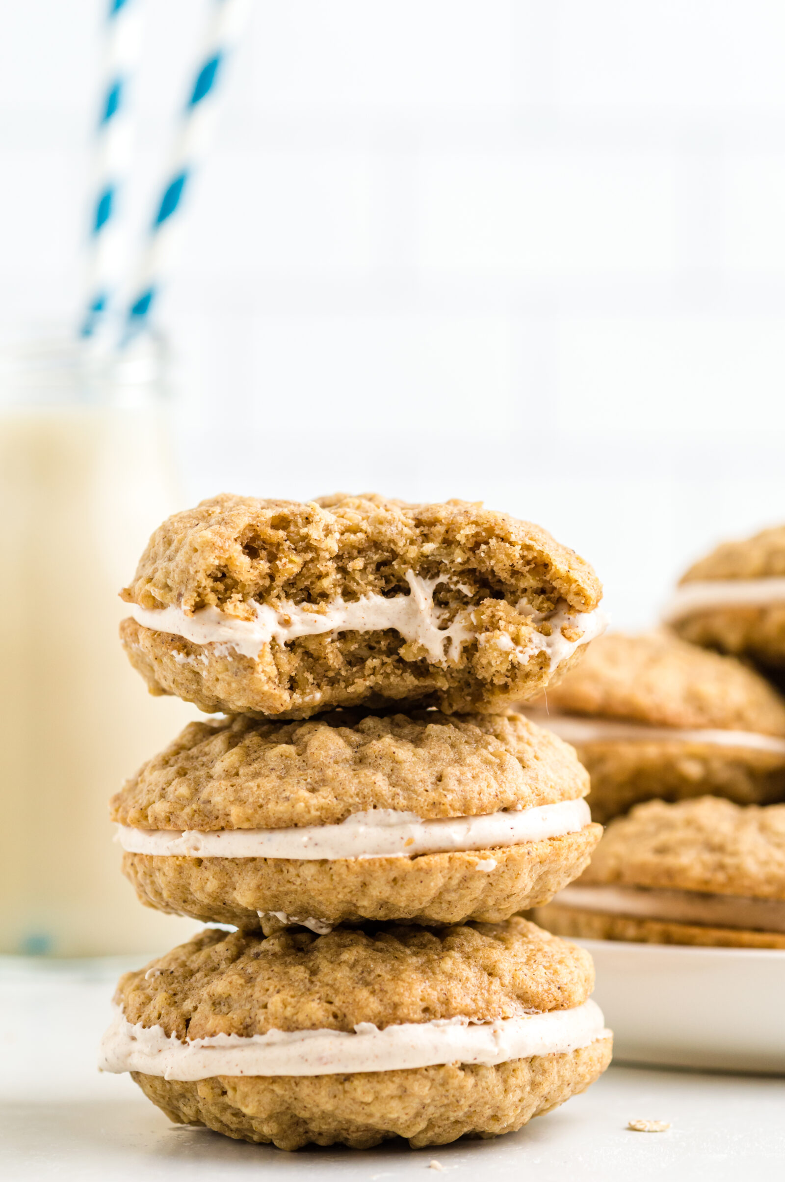 cookies stacked on top of each other