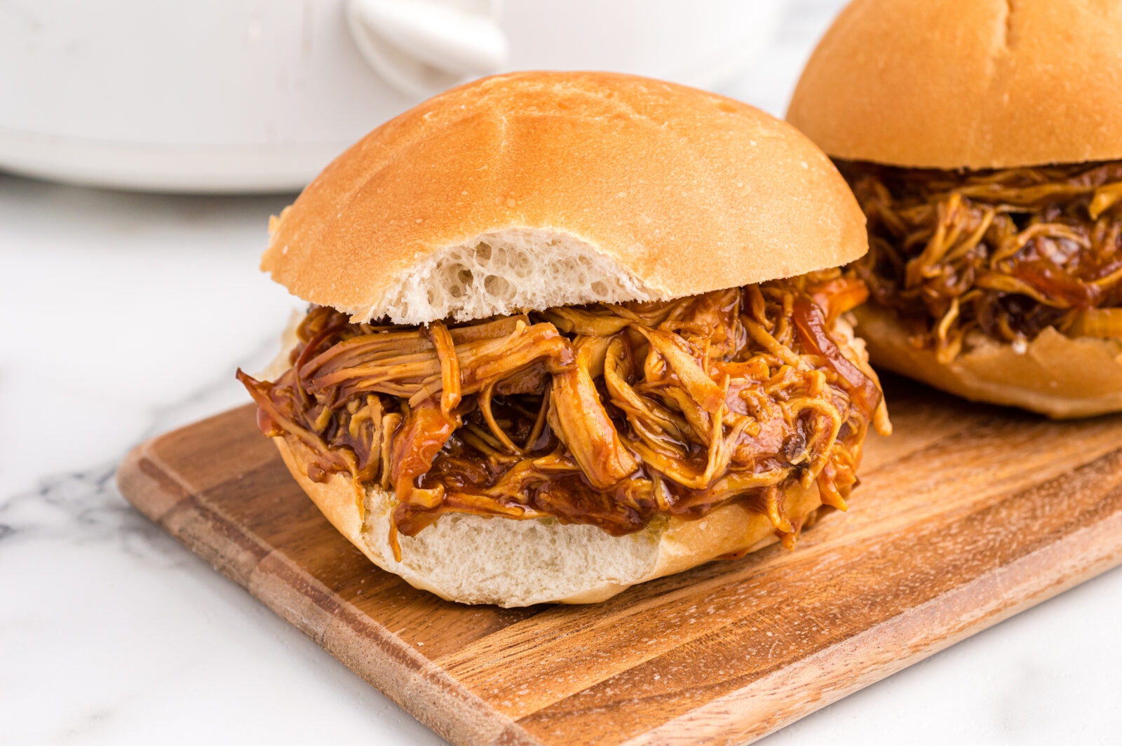 Slow Cooker BBQ Pulled Chicken Pumpkin 'N Spice
