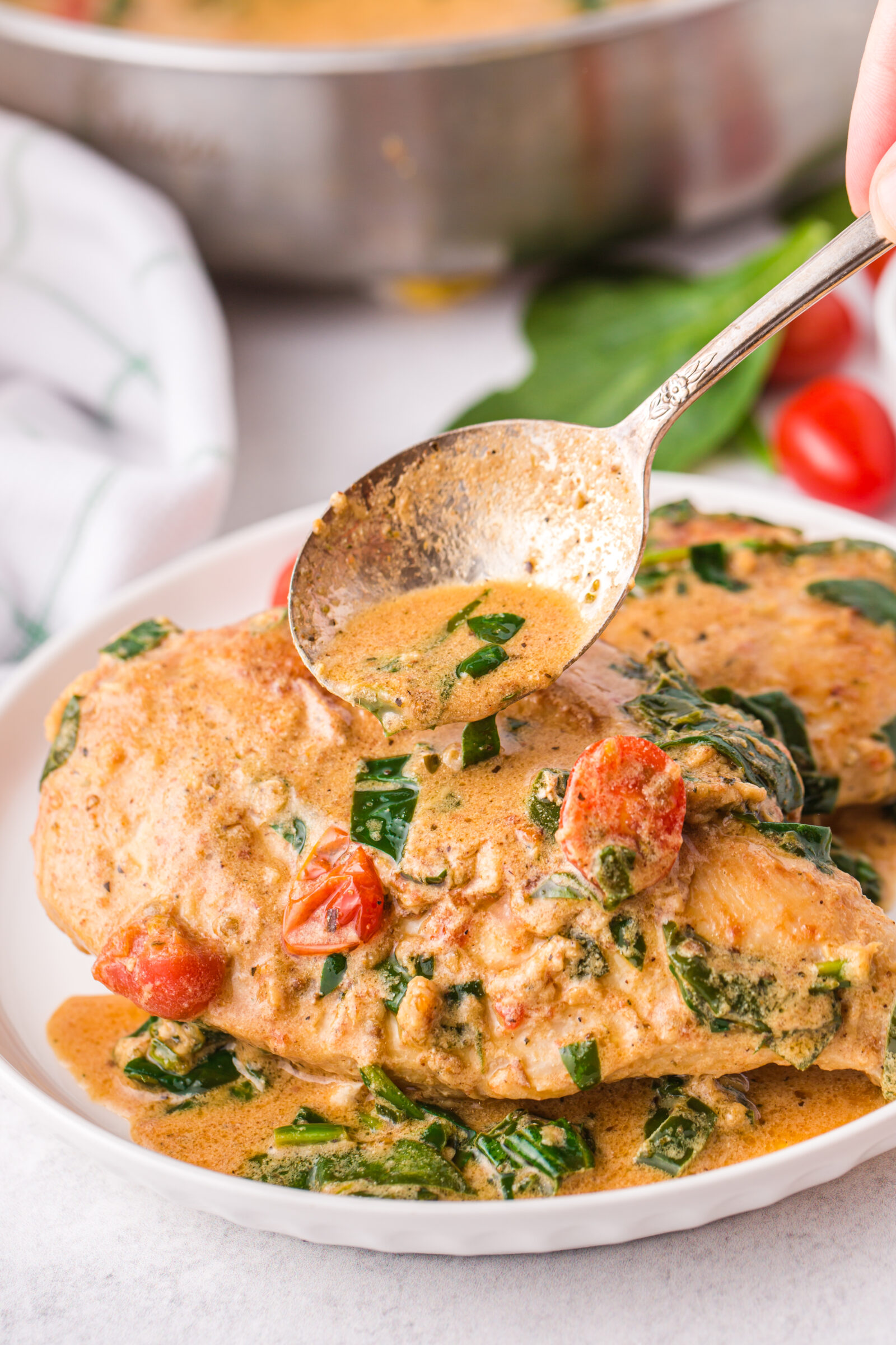 chicken on white plate