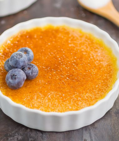 creme brulee in a dish