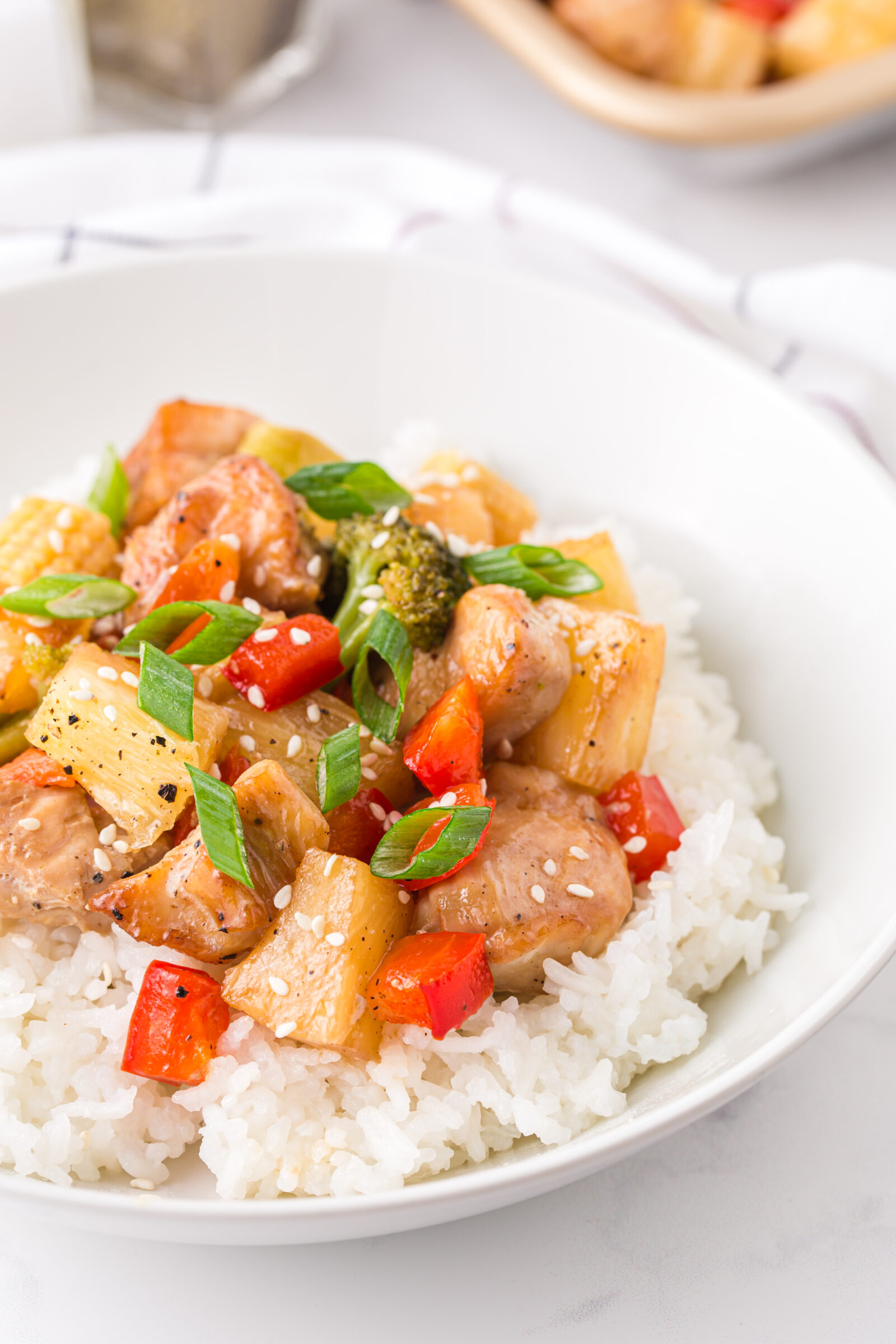 chicken on a white plate