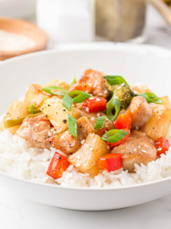 chicken on a white plate