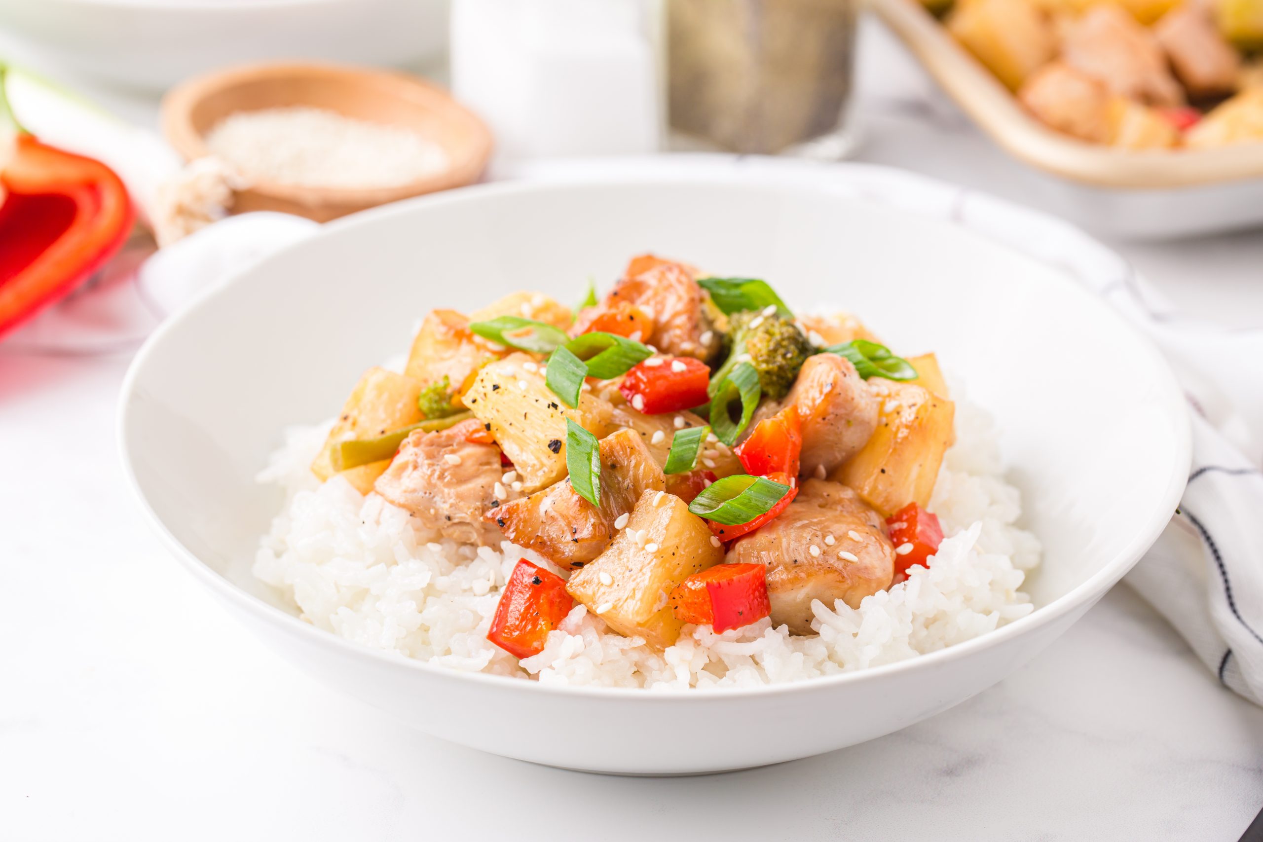 chicken on a white plate