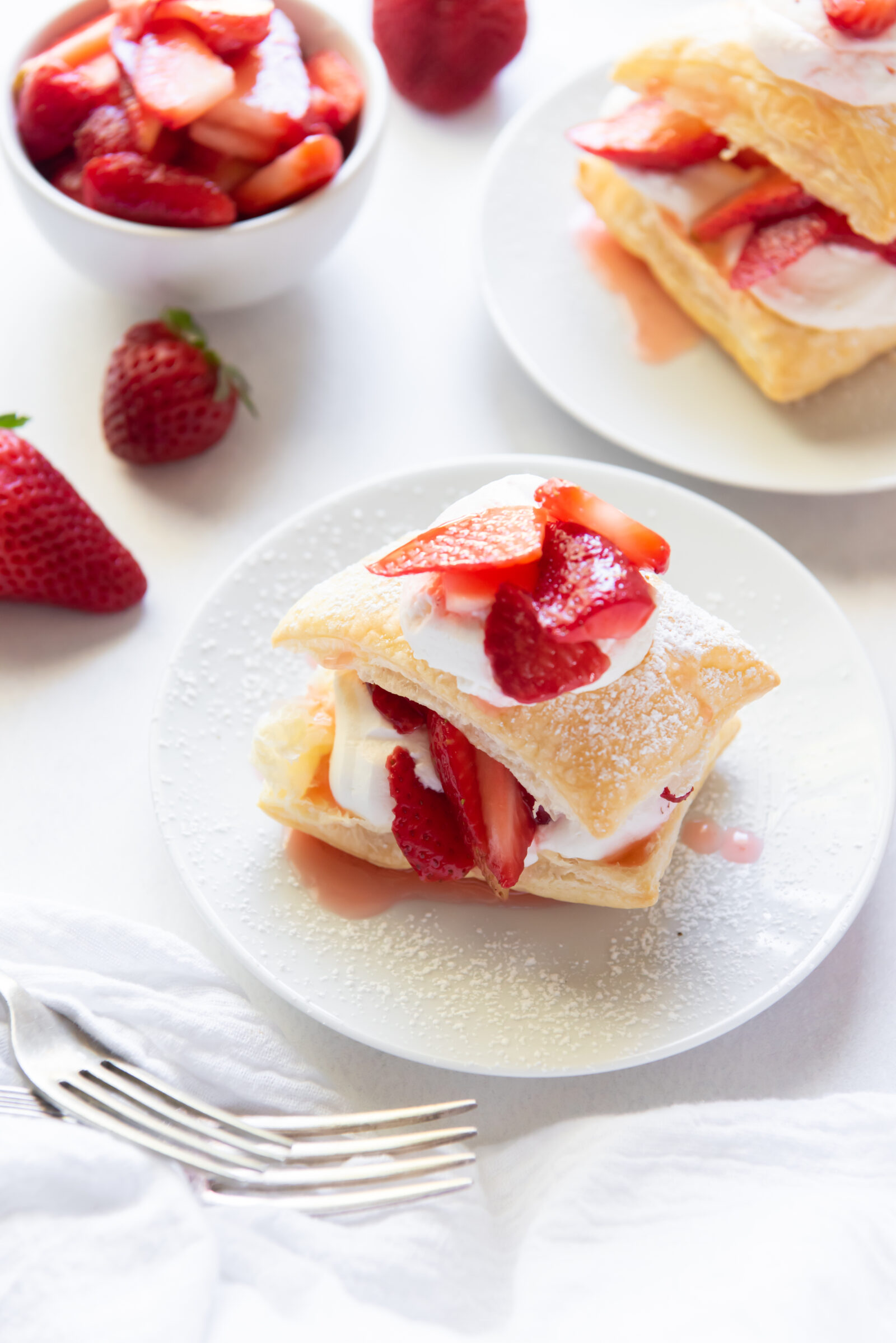 shortcake on a white plate