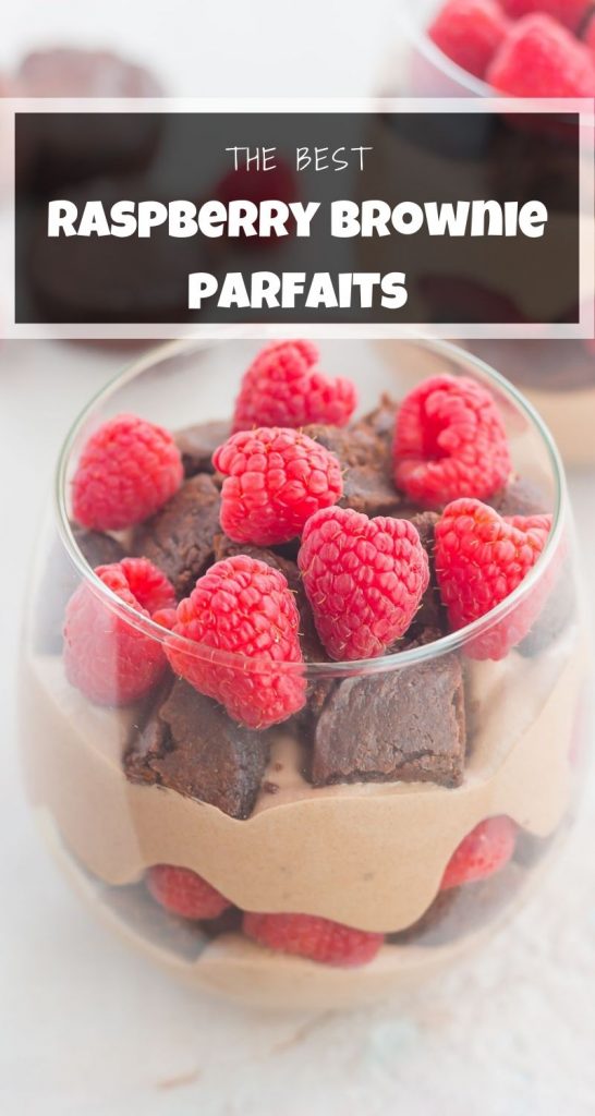 parfait layered in a clear glass
