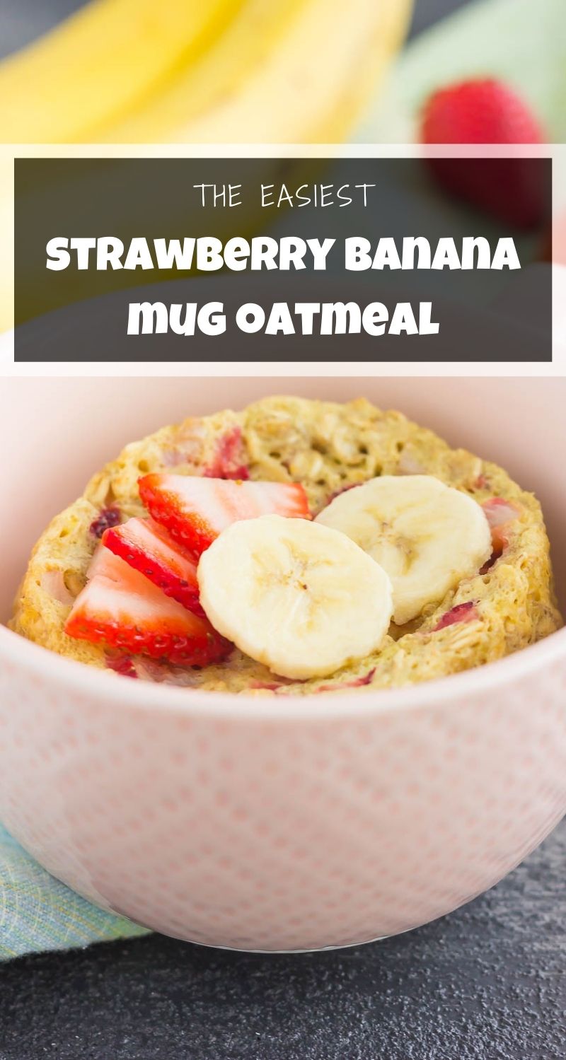 Strawberry Banana Microwave Baked Oatmeal Pumpkin 'N Spice