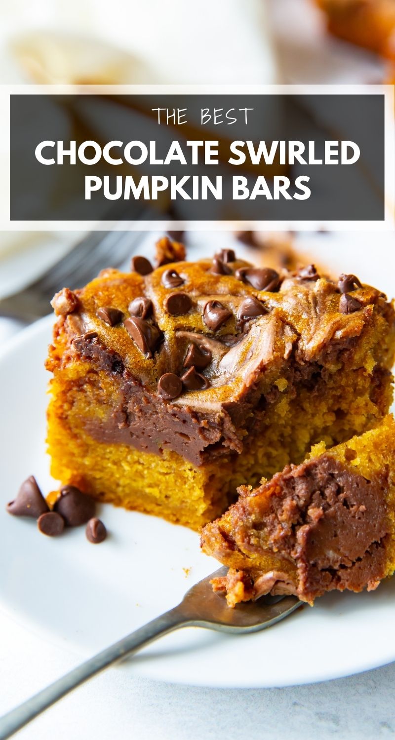 Chocolate-Swirled Pumpkin Cream Cheese Bars