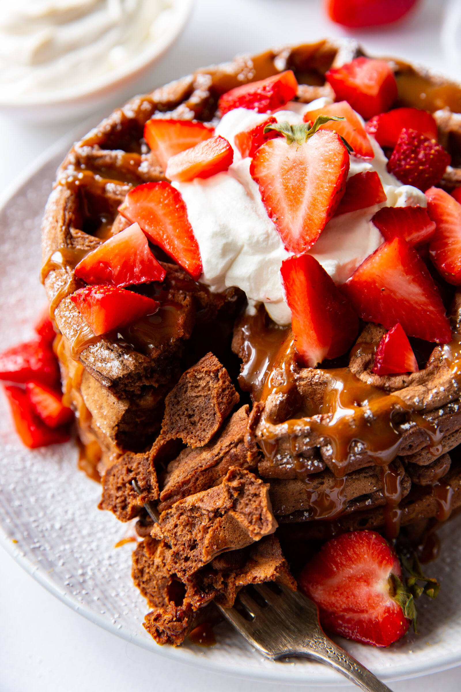 waffles on a white plate