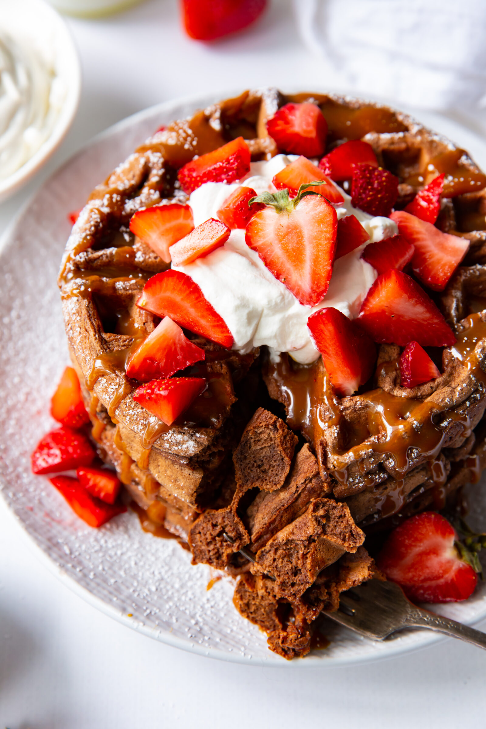 waffles on a white plate