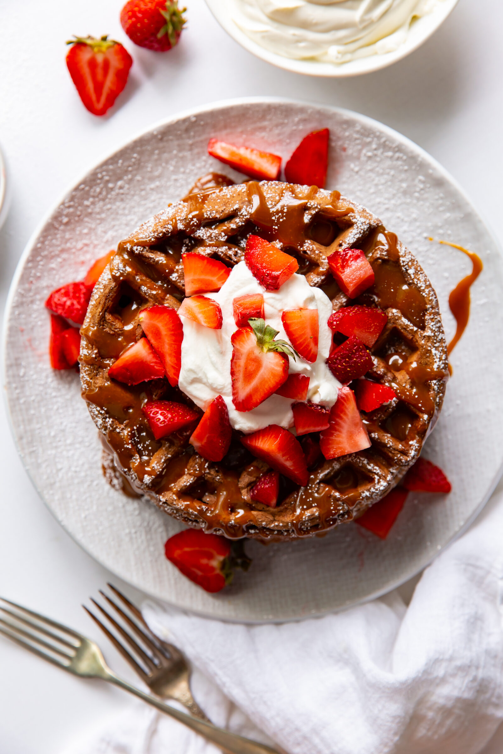 waffles on a white plate