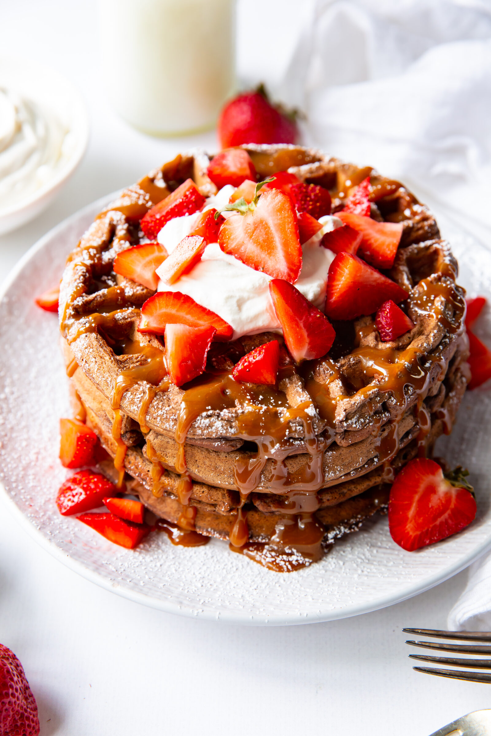 waffles on a white plate