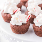 cookie cups on a white cake plate