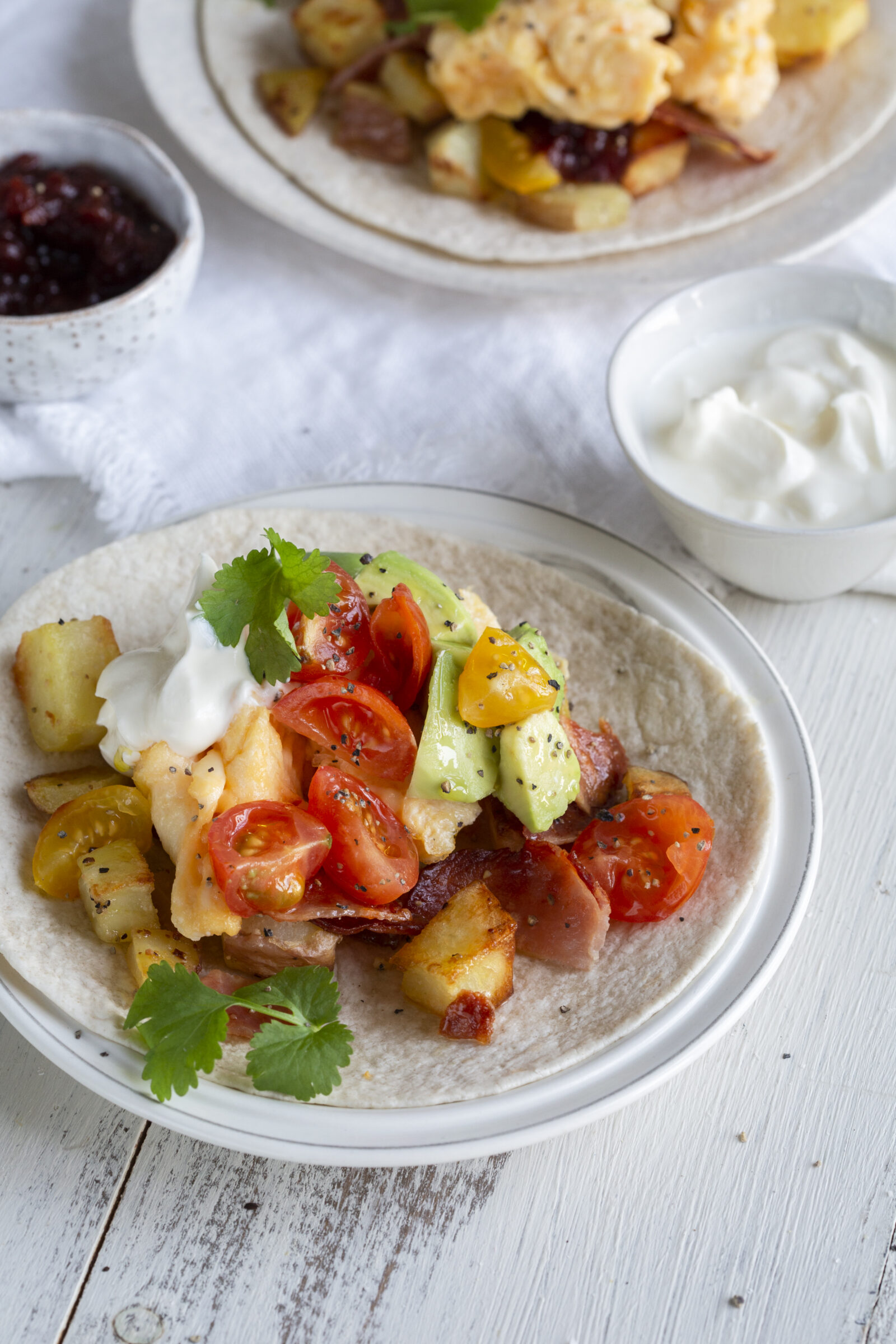 tacos on a white plate