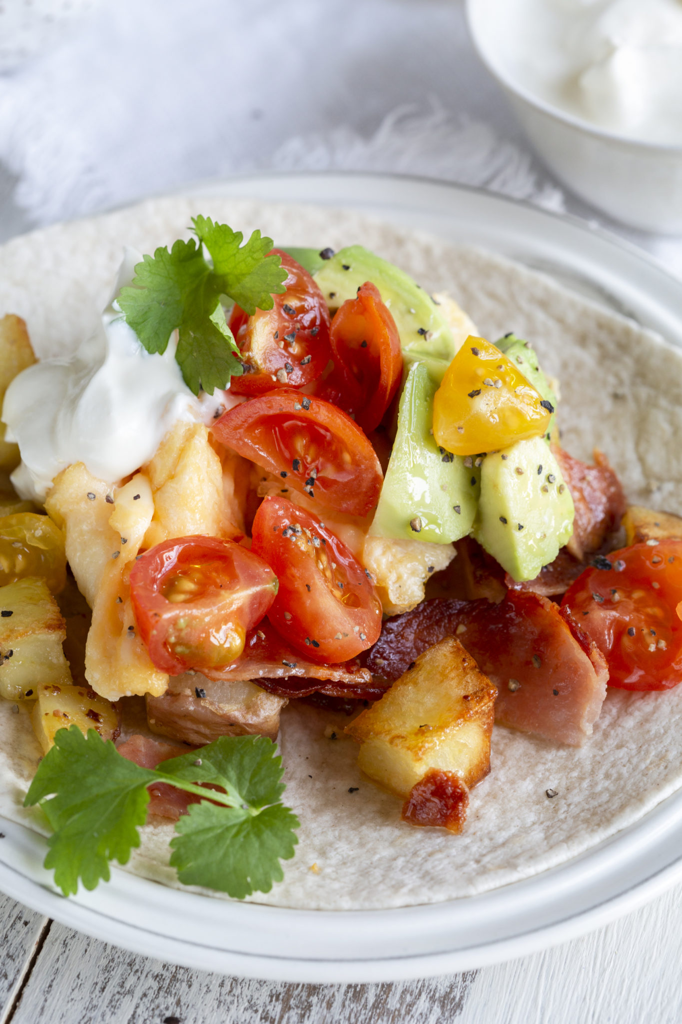 tacos on a white plate