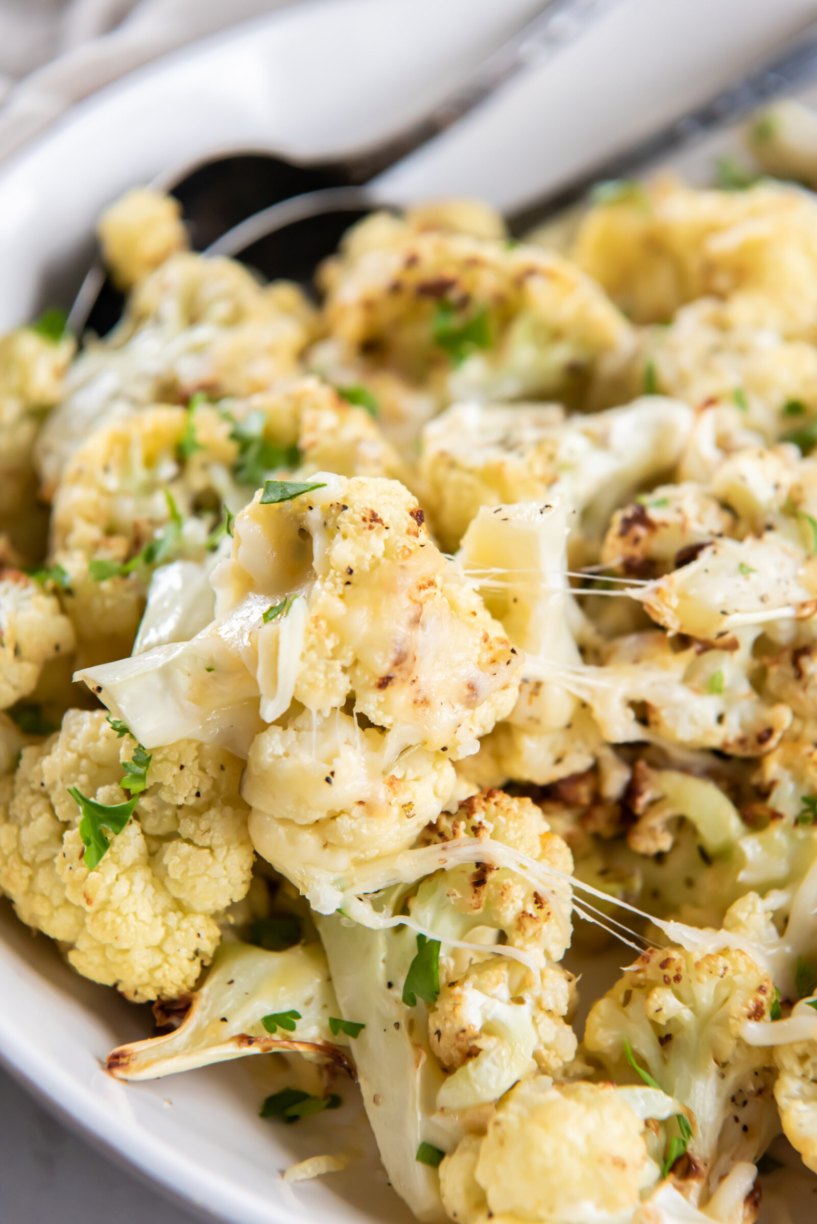 cauliflower in a white dish