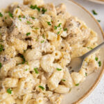 pasta on a white plate