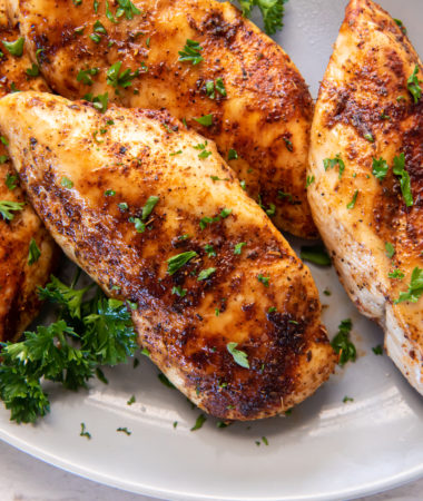 chicken on a white plate