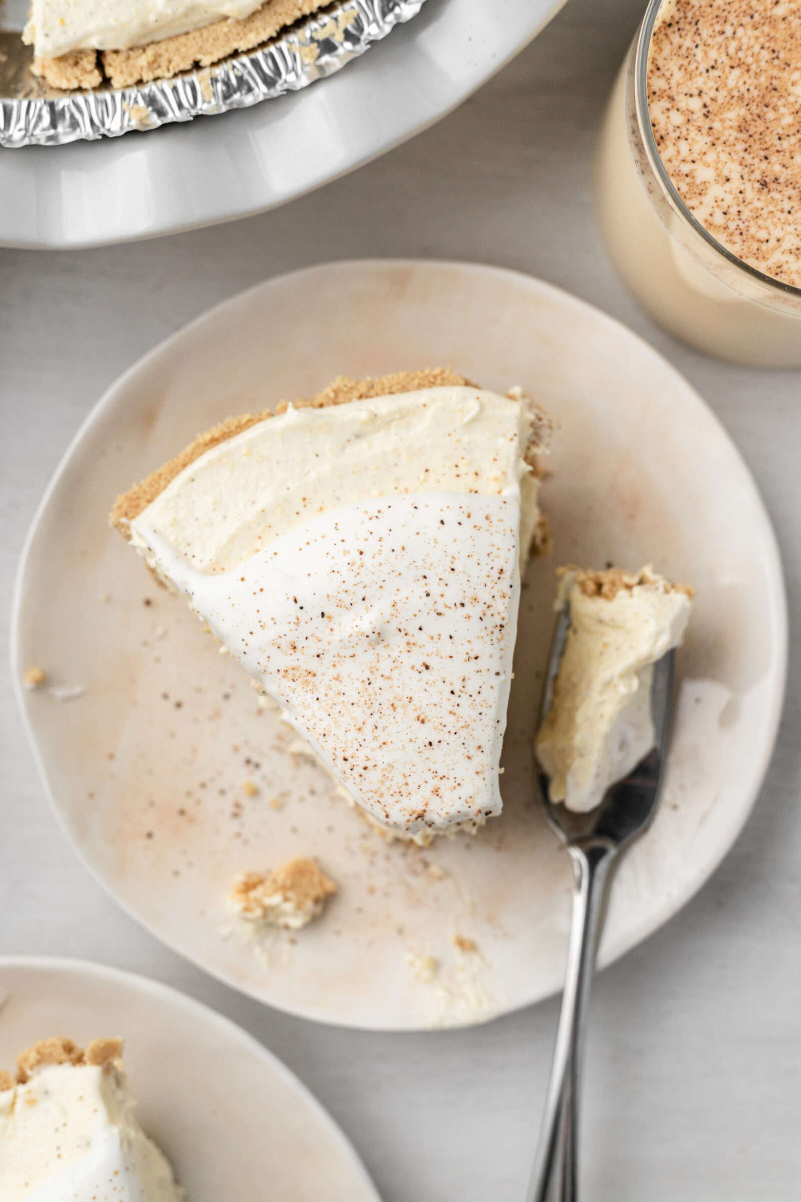 pie on a white plate