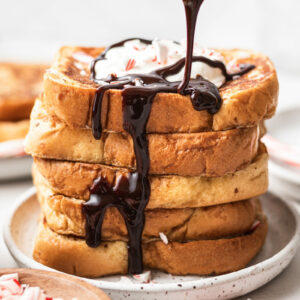 french toast on a white plate