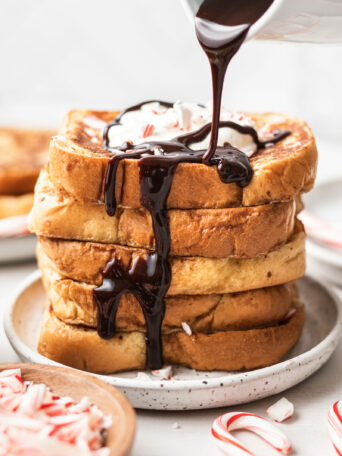 french toast on a white plate