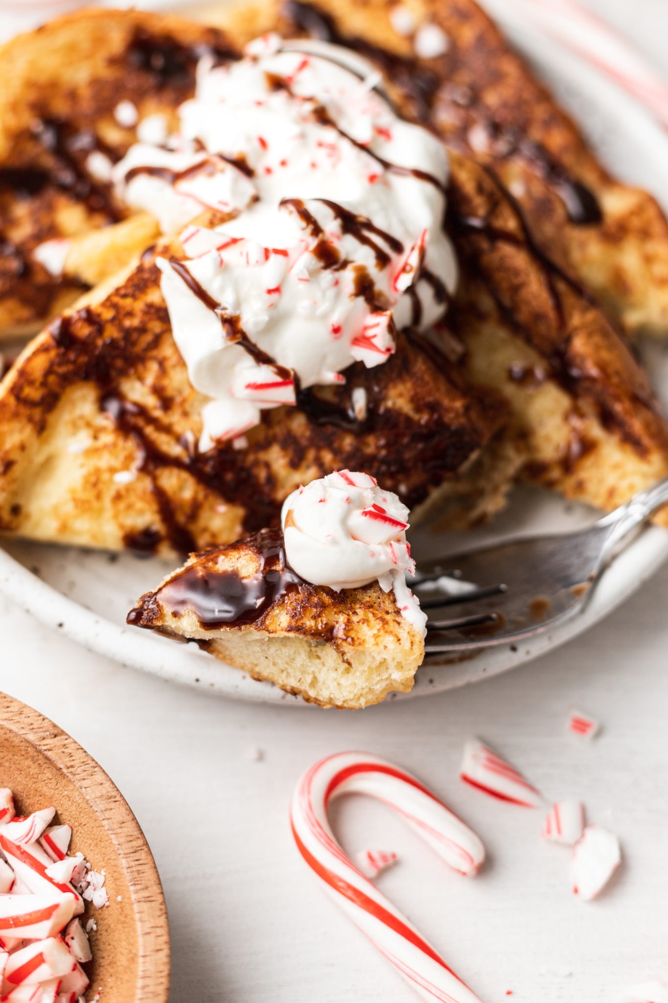 french toast on a white plate