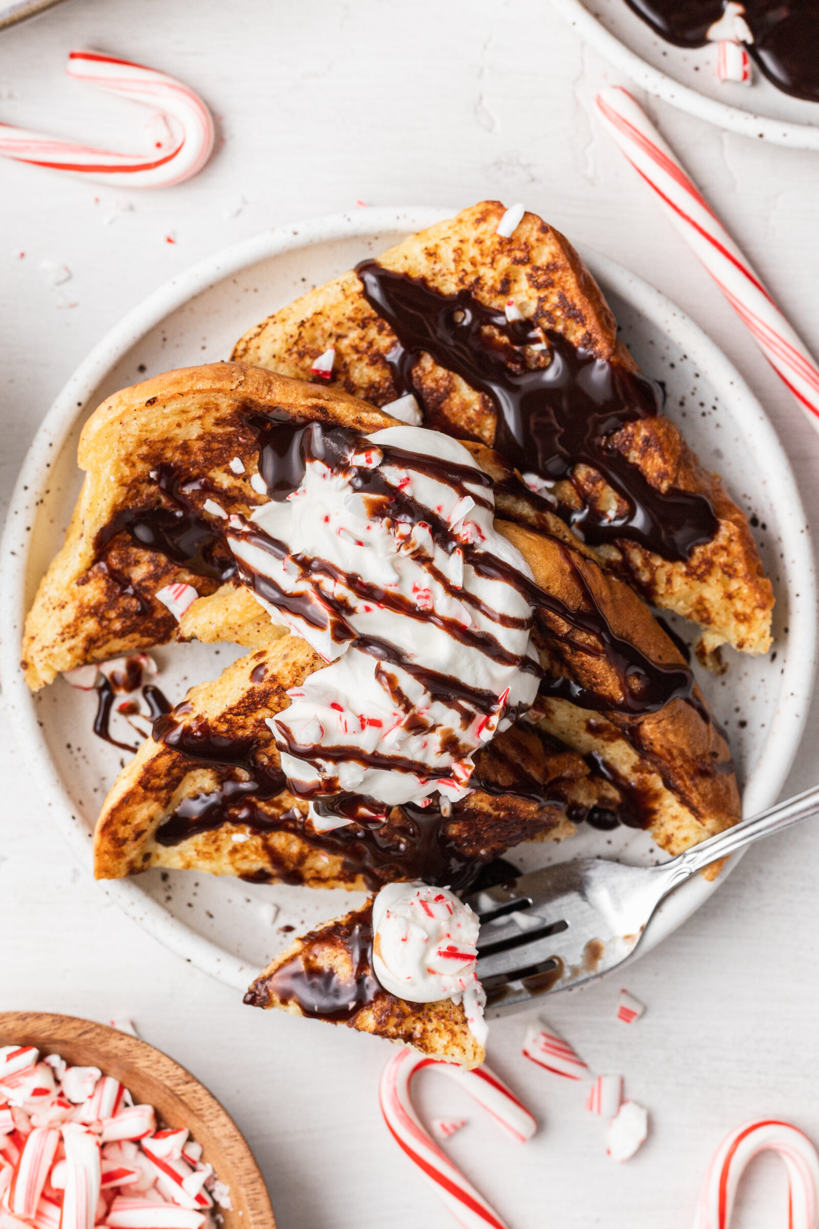 french toast on a white plate